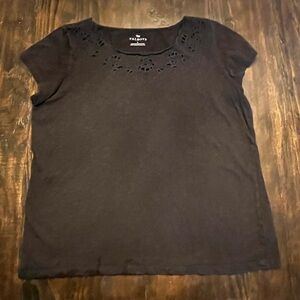 Talbots Black Short Sleeve Top